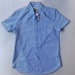 NWT! J. Crew men’s short-sleeve shirt in blue stripe